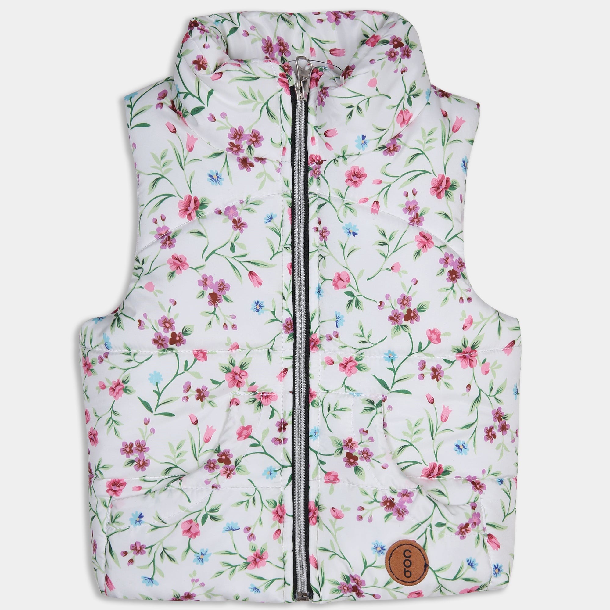Floral Puffer Vest