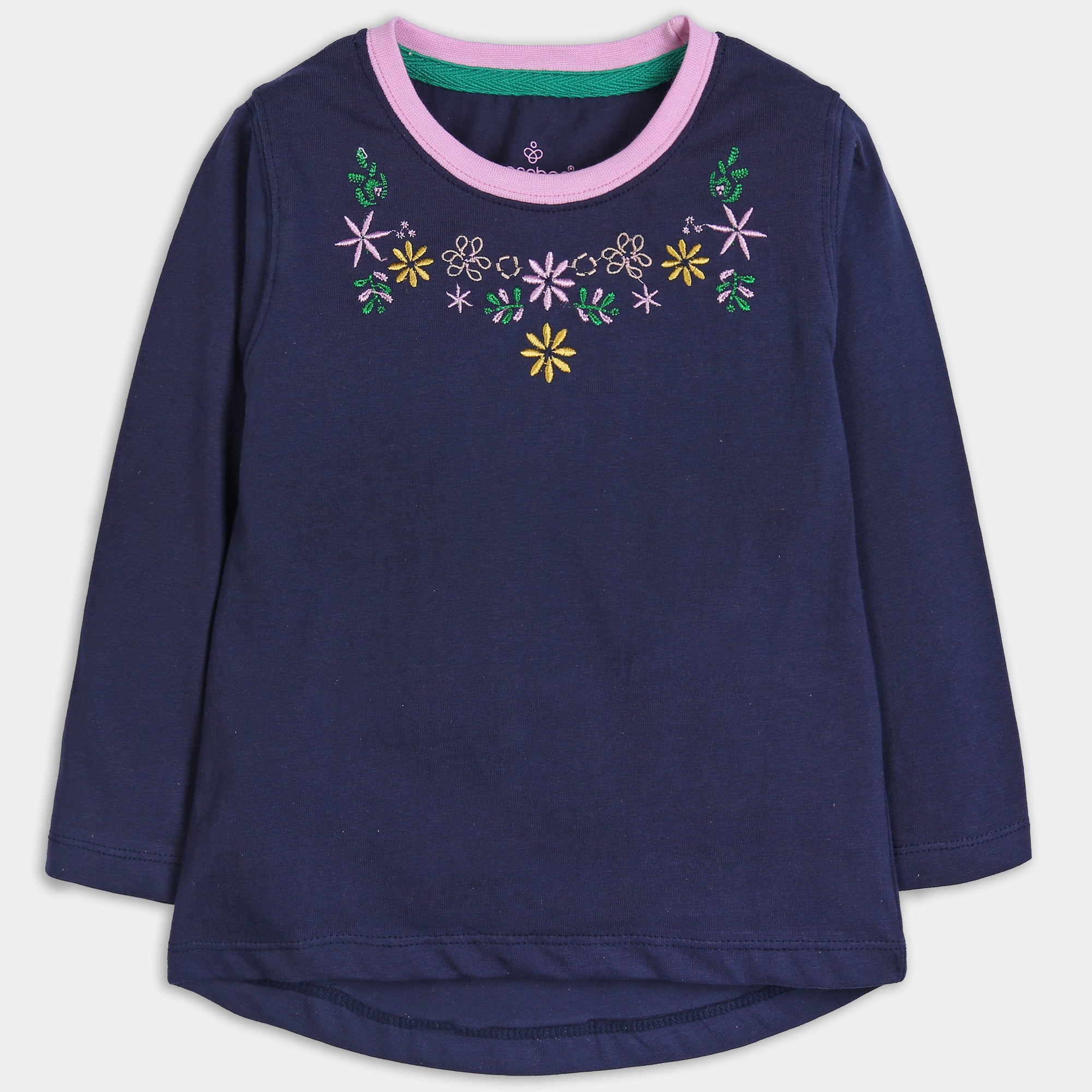 Micro Floral Navy Top